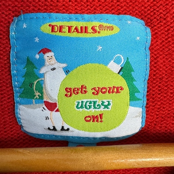 Men's Ugly Christmas Sweater Size Large‎ Holiday Elf - Picture 2 of 11